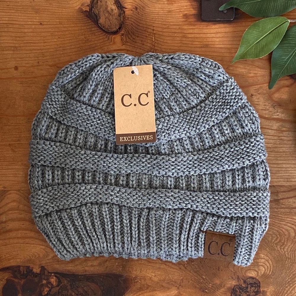 💓 Light Melange Grey CC Beanie